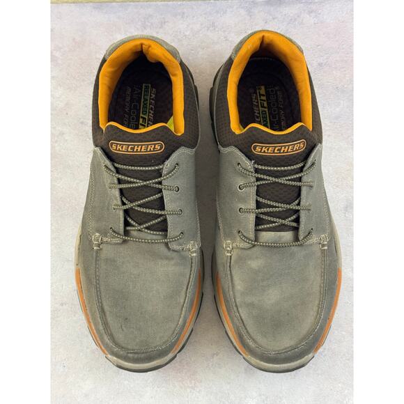 Skechers Relaxed Fit Respected Loleto Bungee Brown Goodyear Shoes Men’s 14 main image 8